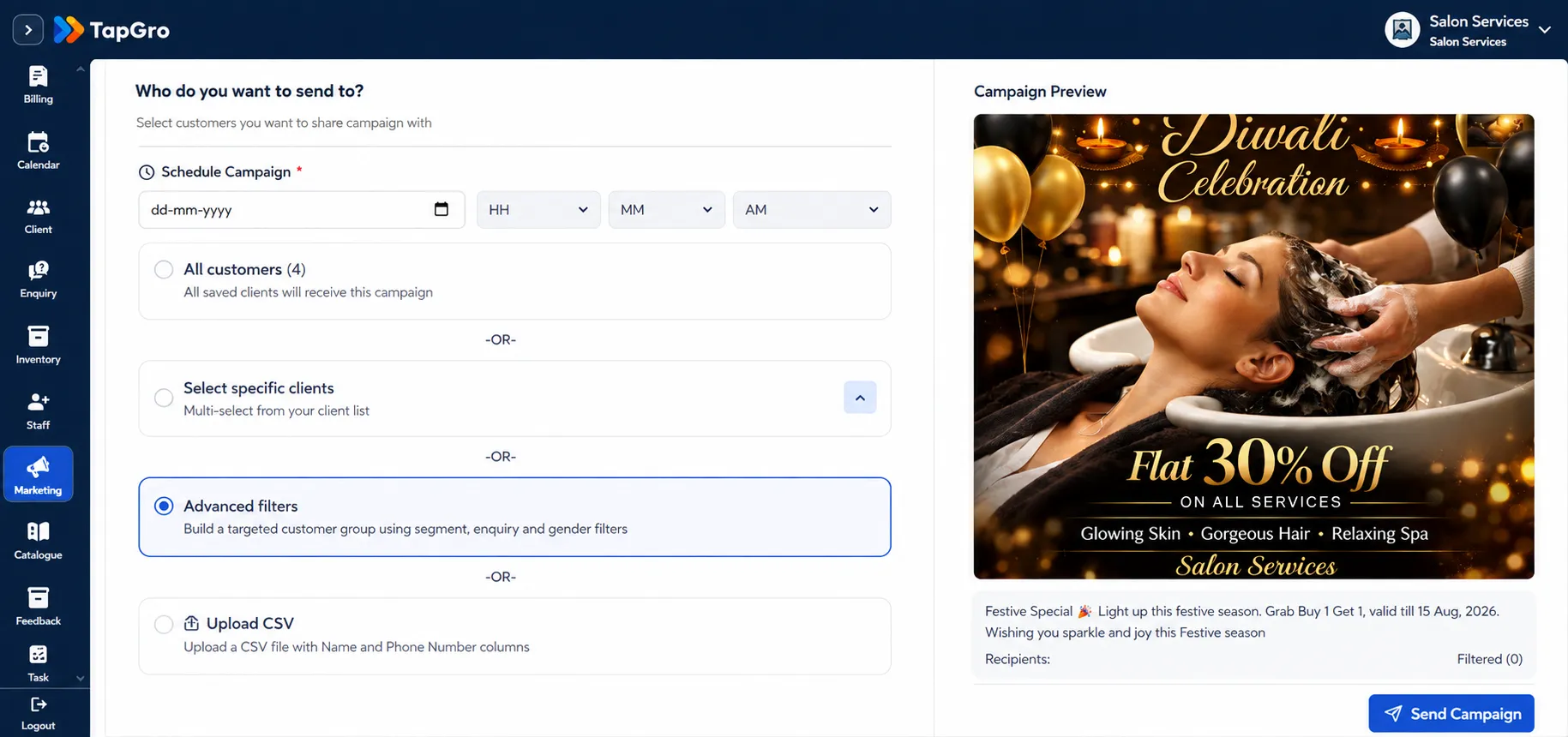 Send Campaigns to Thousands in One Click